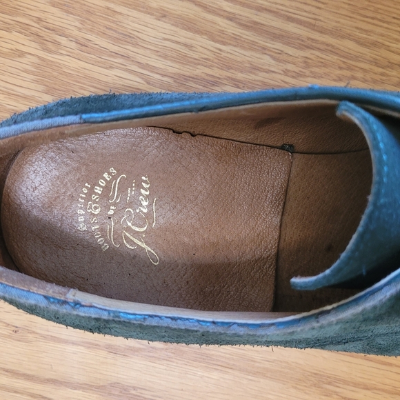 J crew Green suede derby shoes in superb condition- size 11 - Picture 5 of 9